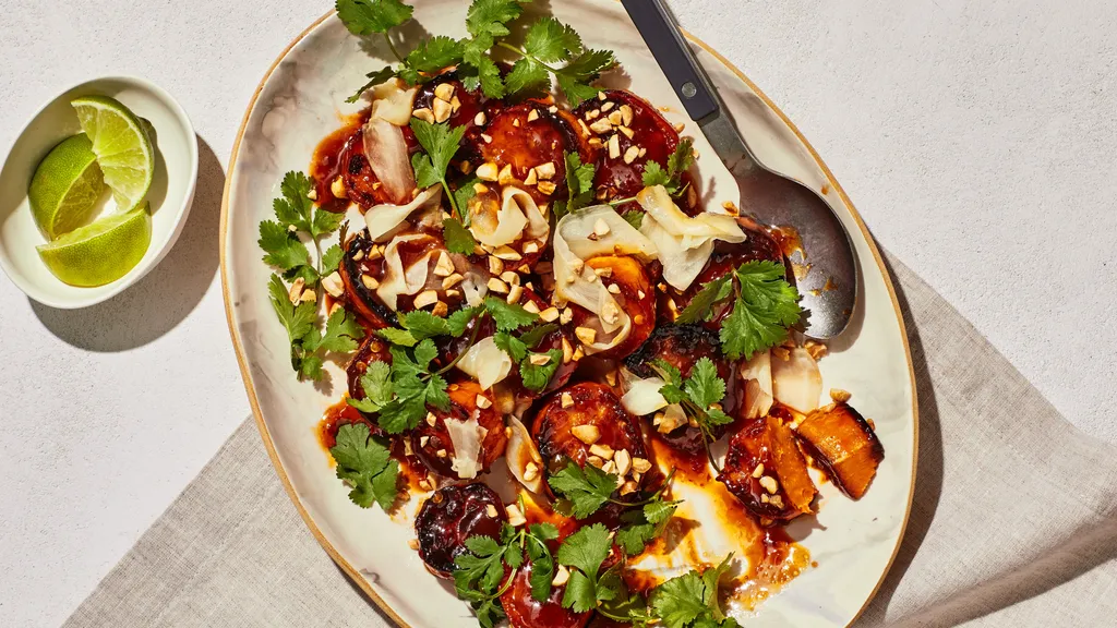 Sticky-Spicy Glazed Sweet Potatoes
